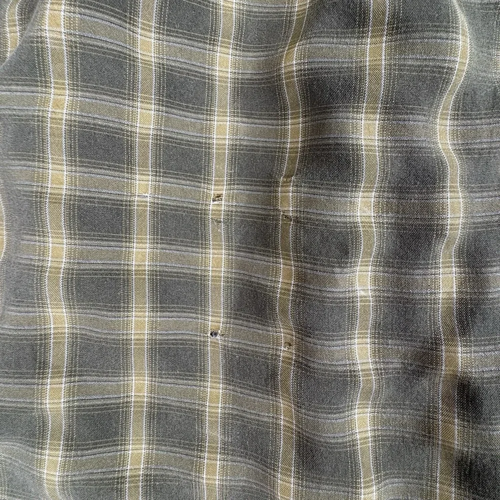 The North Face Shirt Men M Olive Plaid Button‎ Hiking Grunge Workwear Distressed